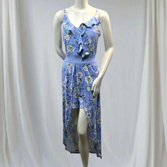 NO BOUNDRIES Plus Size Women's Super Soft Sleeveless Open Front Maxi Romper XXL - Picture 2 of 13